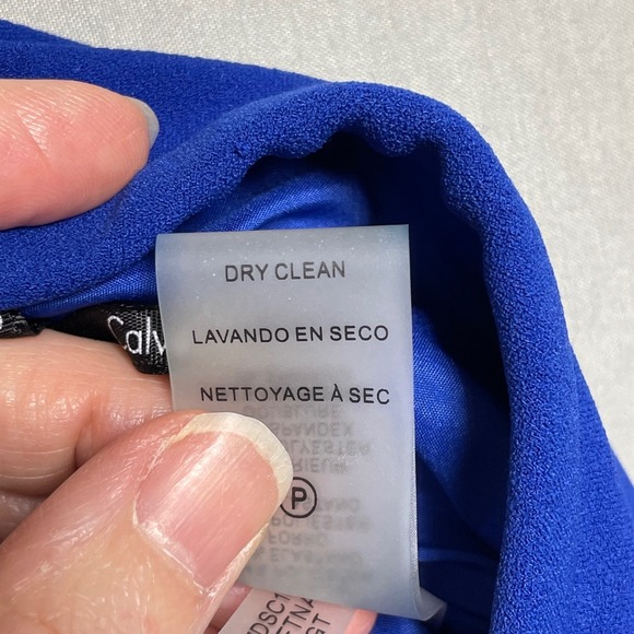 Calvin Klein Women Royal Blue Knee Length Pencil Skirt Size 10 Petite - Picture 8 of 8